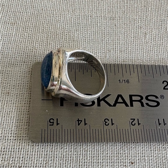 Sterling Silver & Denim Lapis Cabochon Ring - Picture 12 of 12